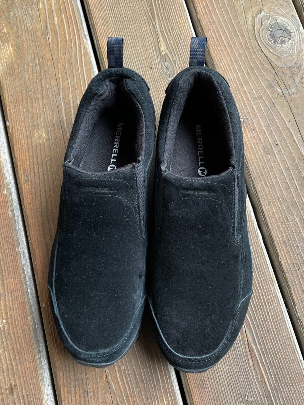EUC Merrell Black Suede Leather Performance Jungle Mocs in Men's 12